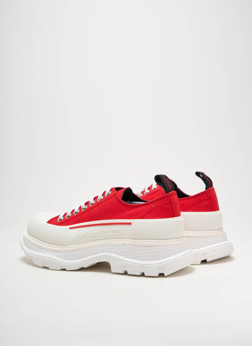 Baskets bout rond talon de 4 à 6cm rouge ALEXANDER MCQUEEN femme