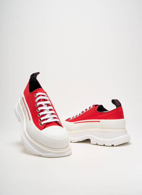 Baskets bout rond talon de 4 à 6cm rouge ALEXANDER MCQUEEN femme