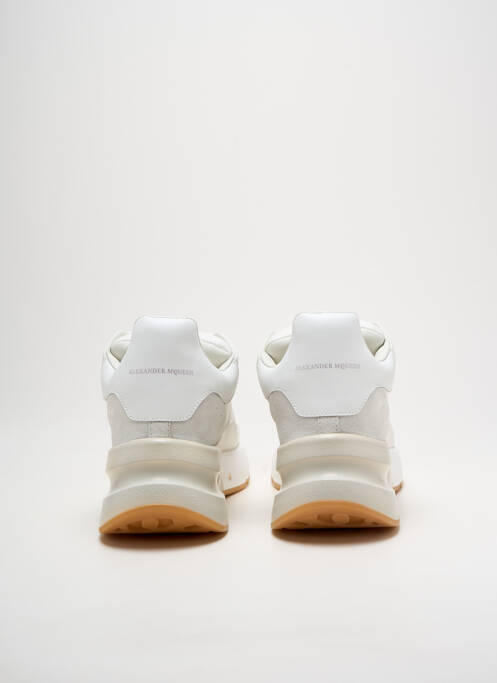 Baskets matière lisse talon de 4 à 6cm blanc ALEXANDER MCQUEEN femme