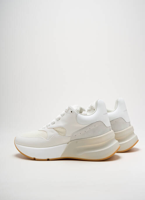Baskets matière lisse talon de 4 à 6cm blanc ALEXANDER MCQUEEN femme