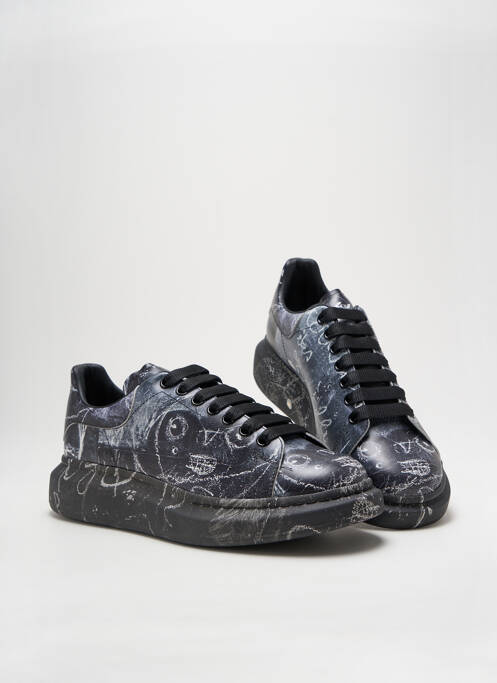 Baskets tissage satiné bout rond noir ALEXANDER MCQUEEN homme