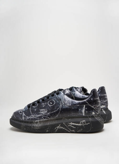 Baskets tissage satiné bout rond noir ALEXANDER MCQUEEN homme