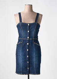 Robe courte fines bretelles bleu TEMPERATURA femme
