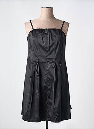 Robe courte fermeture zippée au dos fines bretelles noir RINASCIMENTO femme