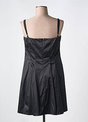 Robe courte fermeture zippée au dos fines bretelles noir RINASCIMENTO femme