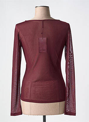 Top coupe cintrée manches longues rouge SMASH WEAR femme