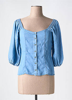 Chemisier coupe cintrée manches 3/4 bleu SALSA femme