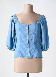 Chemisier coupe cintrée manches 3/4 bleu SALSA femme