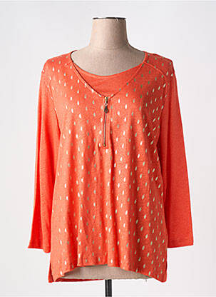 T-shirt manches longues manches longues orange BAGORAZ femme