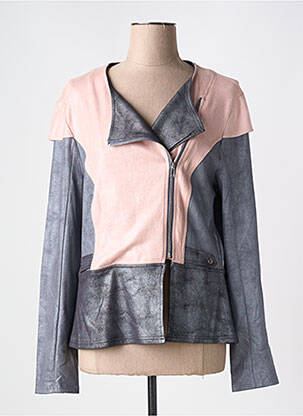 Veste casual tissage suedine rose SMASH WEAR femme