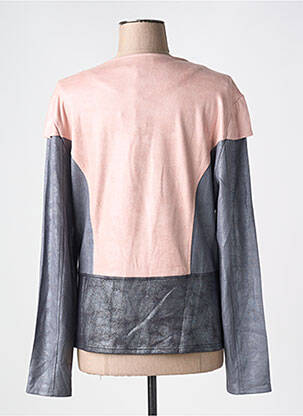 Veste casual tissage suedine rose SMASH WEAR femme