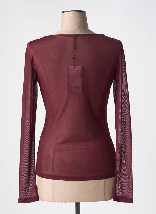 Top coupe cintrée manches longues rouge SMASH WEAR femme