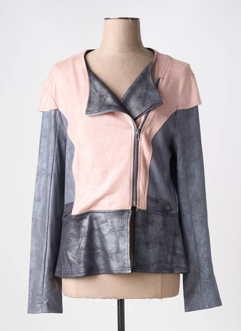 Veste casual tissage suedine rose SMASH WEAR femme