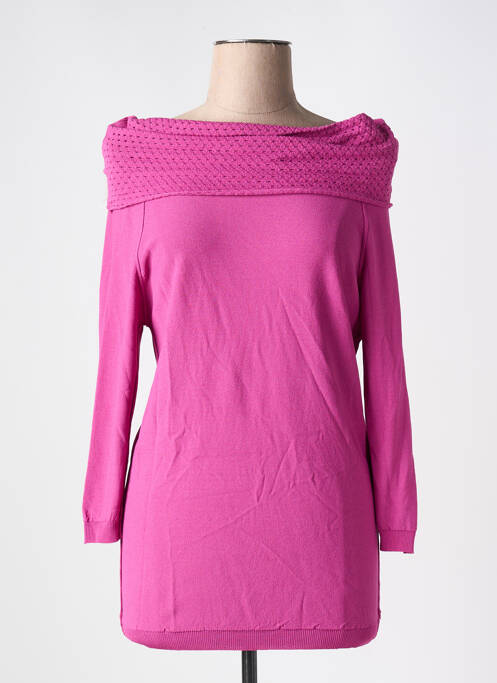 Pull tunique rose RINASCIMENTO pour femme