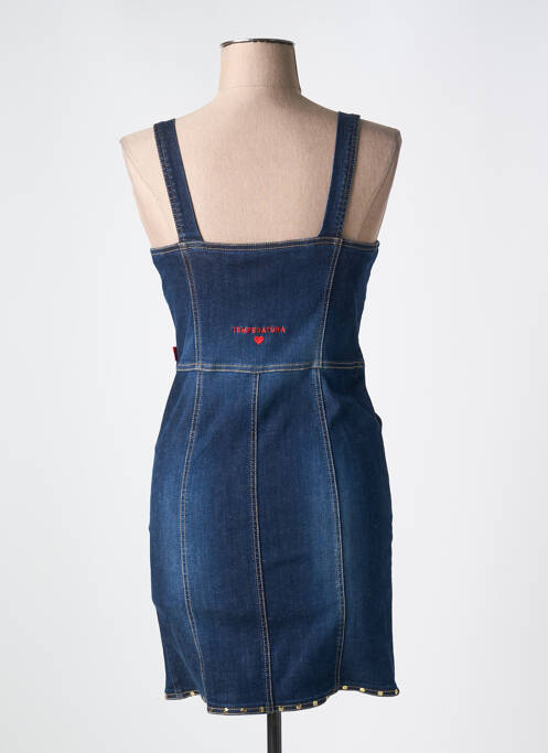 Robe courte bleu TEMPERATURA pour femme