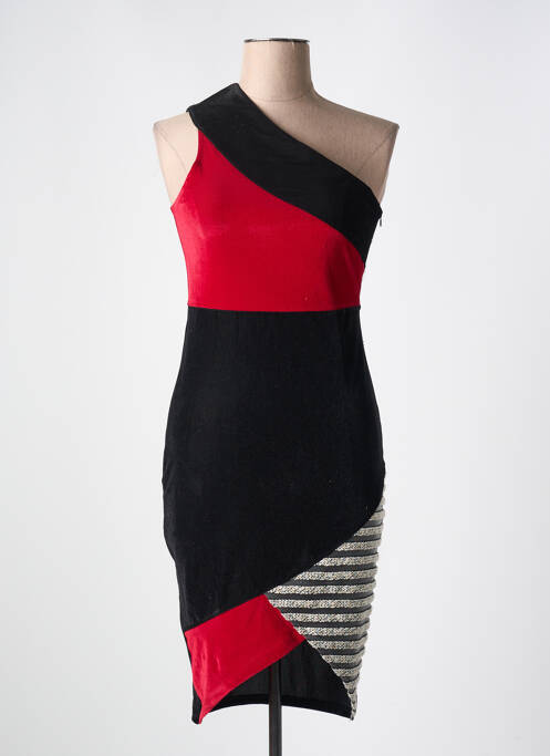 Robe mi-longue noir SMASH WEAR pour femme