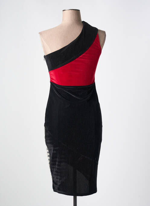 Robe mi-longue noir SMASH WEAR pour femme