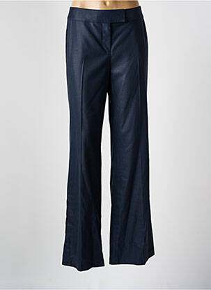Pantalon droit fermeture zippée sous rabat avec crochet bleu ZAPA femme