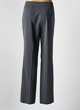 Pantalon droit fermeture zippée sous rabat boutonné gris O.K.S femme