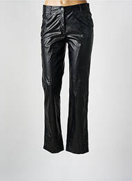 Pantalon slim fermeture zippée sous rabat boutonné noir O.K.S femme