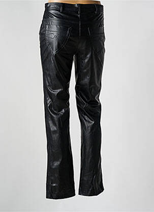 Pantalon slim fermeture zippée sous rabat boutonné noir O.K.S femme