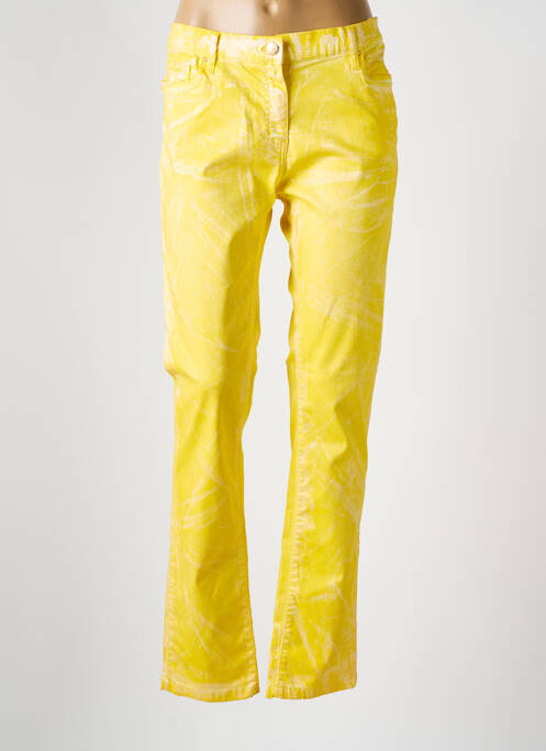 Pantalon slim jaune CARLA KOPS pour femme