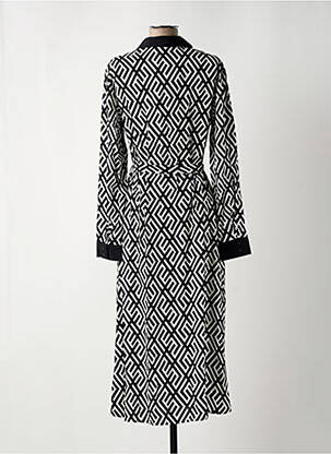 Robe longue manches longues manches longues noir SUZA femme