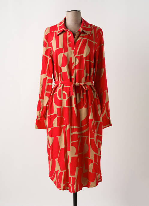 Robe mi-longue rouge SUZA pour femme