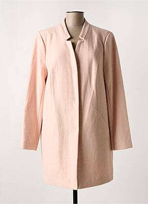 Manteau long fermeture pressionnée sans capuche rose BRANDTEX femme