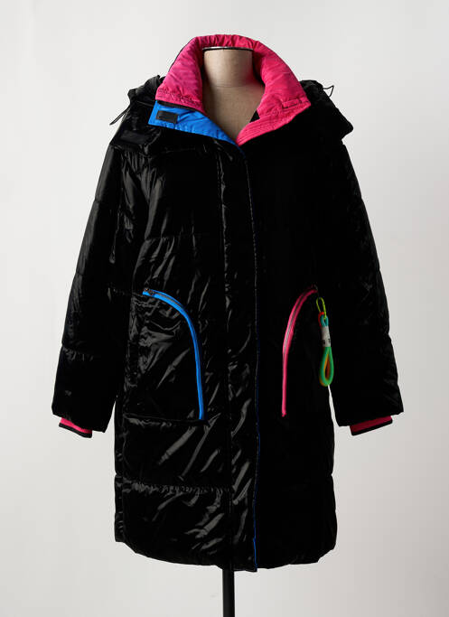 Doudoune poches a capuche noir PIMENT ROUGE femme
