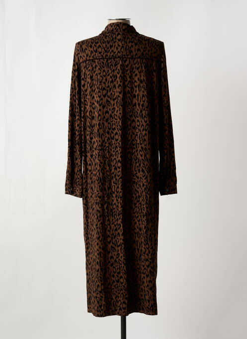 Robe longue marron YEST pour femme