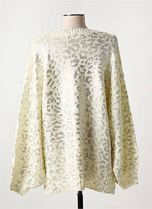 Pull col v manches longues beige CHRISTY femme