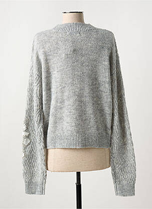 Pull stretch manches longues gris SUZA femme