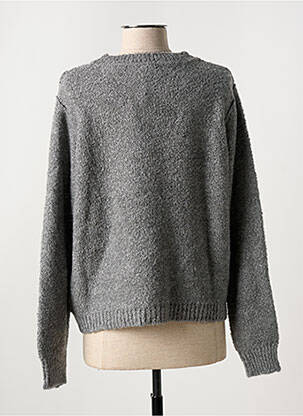Pull tissage chiné manches longues gris MORE & MORE femme