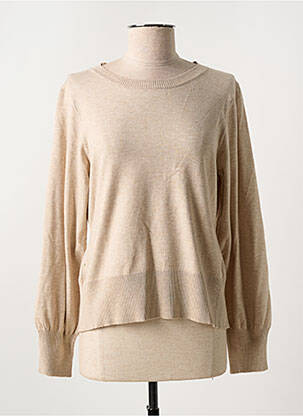 Pull stretch manches longues beige MORE & MORE femme
