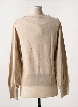 Pull tissage chiné manches longues beige MORE & MORE femme