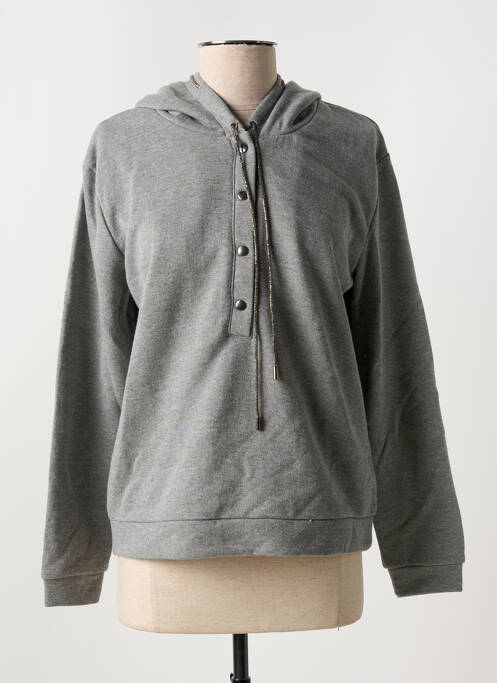 Sweat-shirt à capuche gris SUZA pour femme