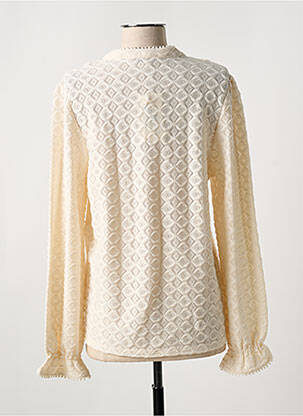 Blouse légère et transparente manches longues beige GARCIA femme