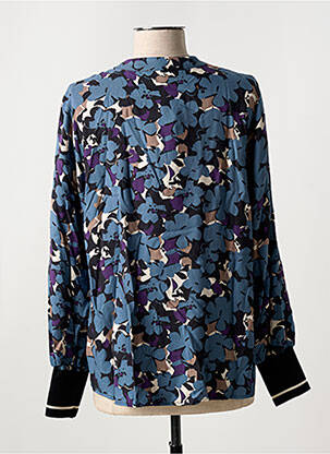 Blouse imprimé fleurs manches longues bleu MORE & MORE femme