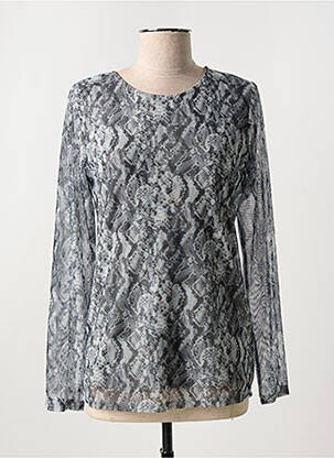 Top stretch manches longues gris SUZA femme