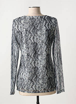 Top stretch manches longues gris SUZA femme