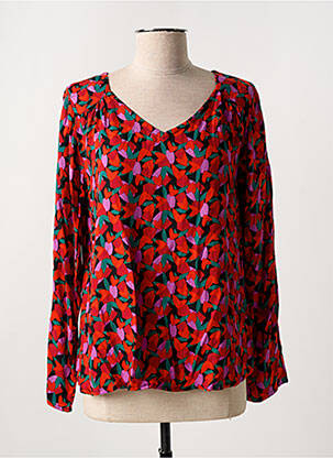 Blouse manches longues manches longues rouge PRINCESSE NOMADE femme
