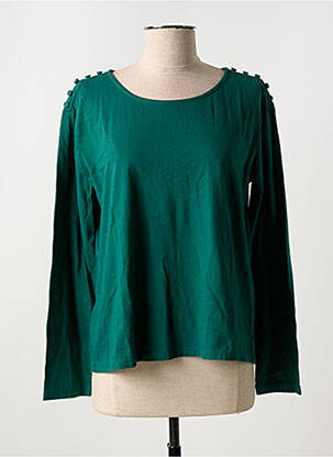 T-shirt manches longues manches longues vert PRINCESSE NOMADE femme