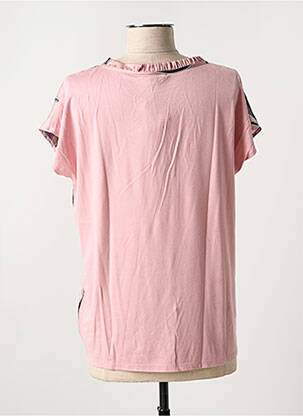 Blouse imprimé fantaisie manches courtes rose MORE & MORE femme