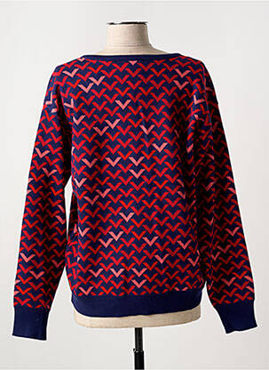 Pull col v manches longues bleu LA FIANCÉE femme