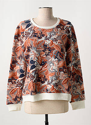 Sweat-shirt stretch manches longues orange LA FIANCÉE femme