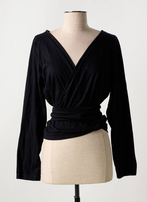 Gilet cache-cœur noir PRINCESSE NOMADE pour femme