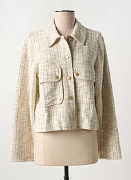 Veste casual coupe droite beige GARCIA femme