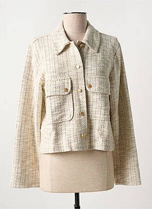 Veste casual coupe droite beige GARCIA femme