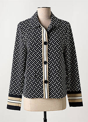 Veste casual col tailleur noir SUZA femme